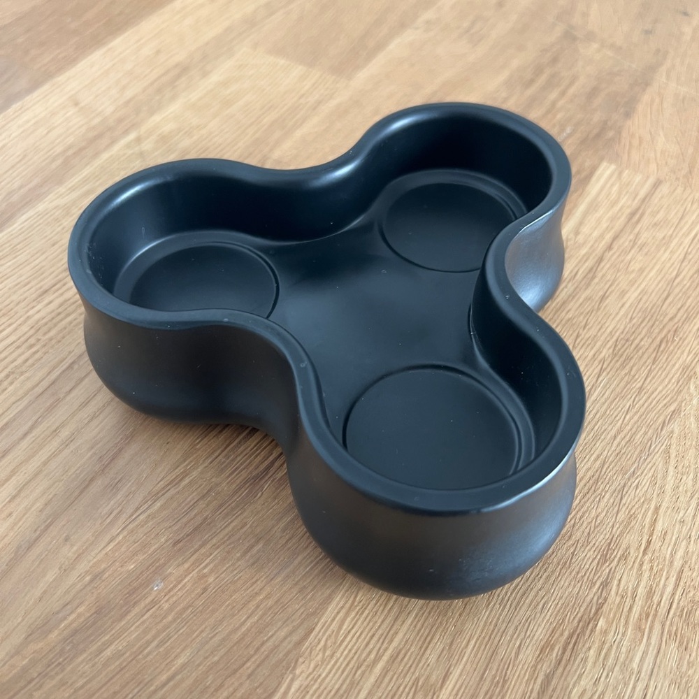 IKEA candle holder in matte black metal in EUC